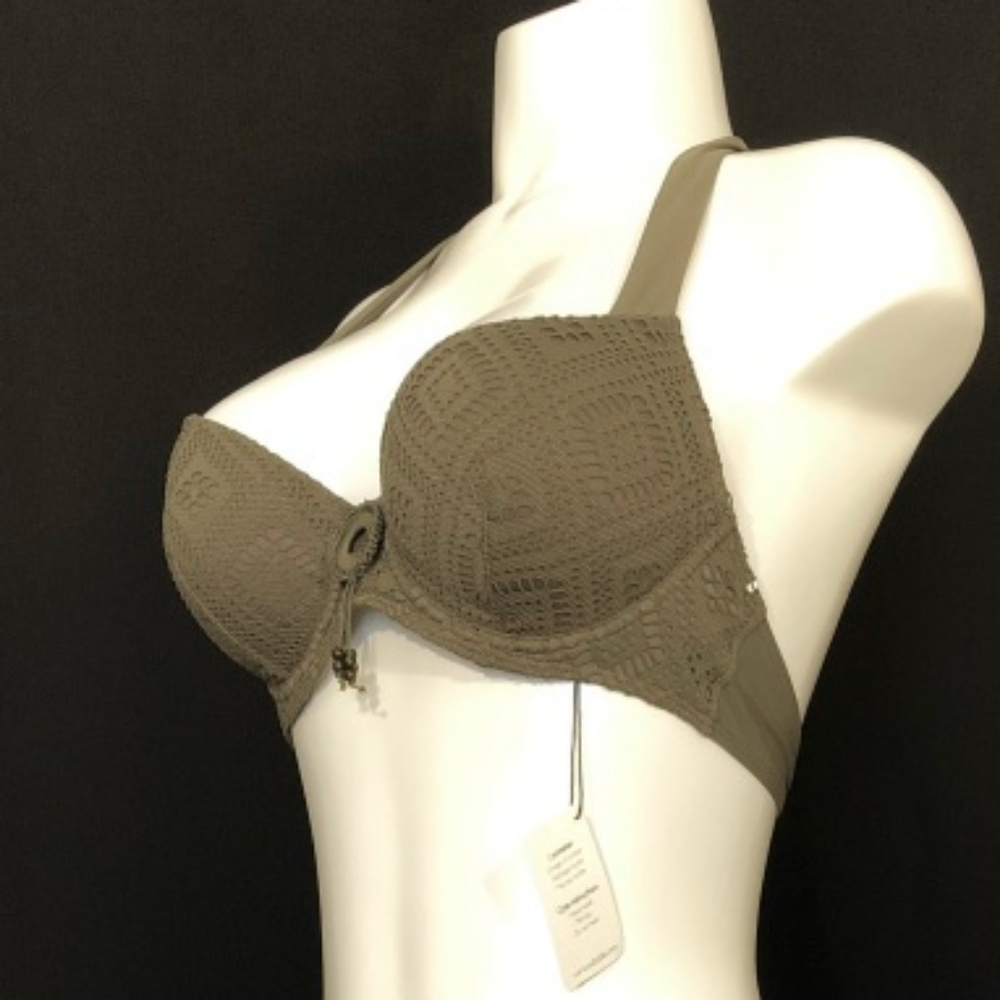 AUBADE PLUNGE SWIM TOP-OLIVE GREEN - Picture 2 of 5